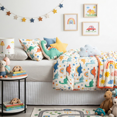 Kids Organic Jersey Fitted & Pillowcase Sheet Ecru - No Flat Sheet