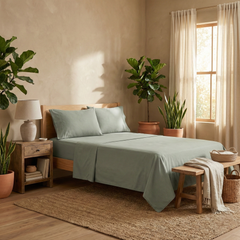 Bamboo Cotton sheets 500 TC set Jade