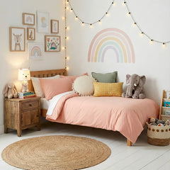 European Vintage Cotton Quilt Cover Set Blush