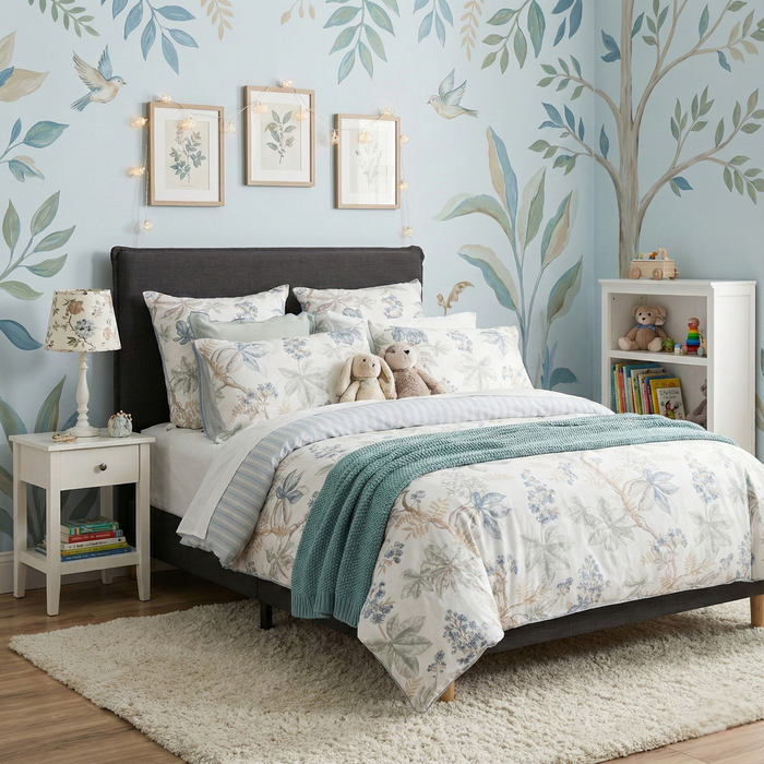 Kids Floral Vine Quilt Cover Set