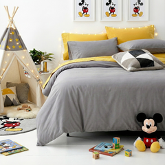 Kids Vintage Washed Quilt Cover Set Coal