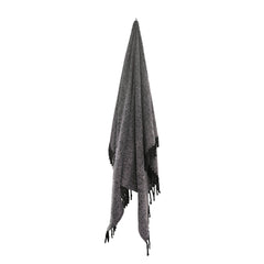 Alba Faux Mohair Throw 130 x 170cm Grey Black