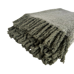 Alba Faux Mohair Throw 130 x 170cm Sage Green