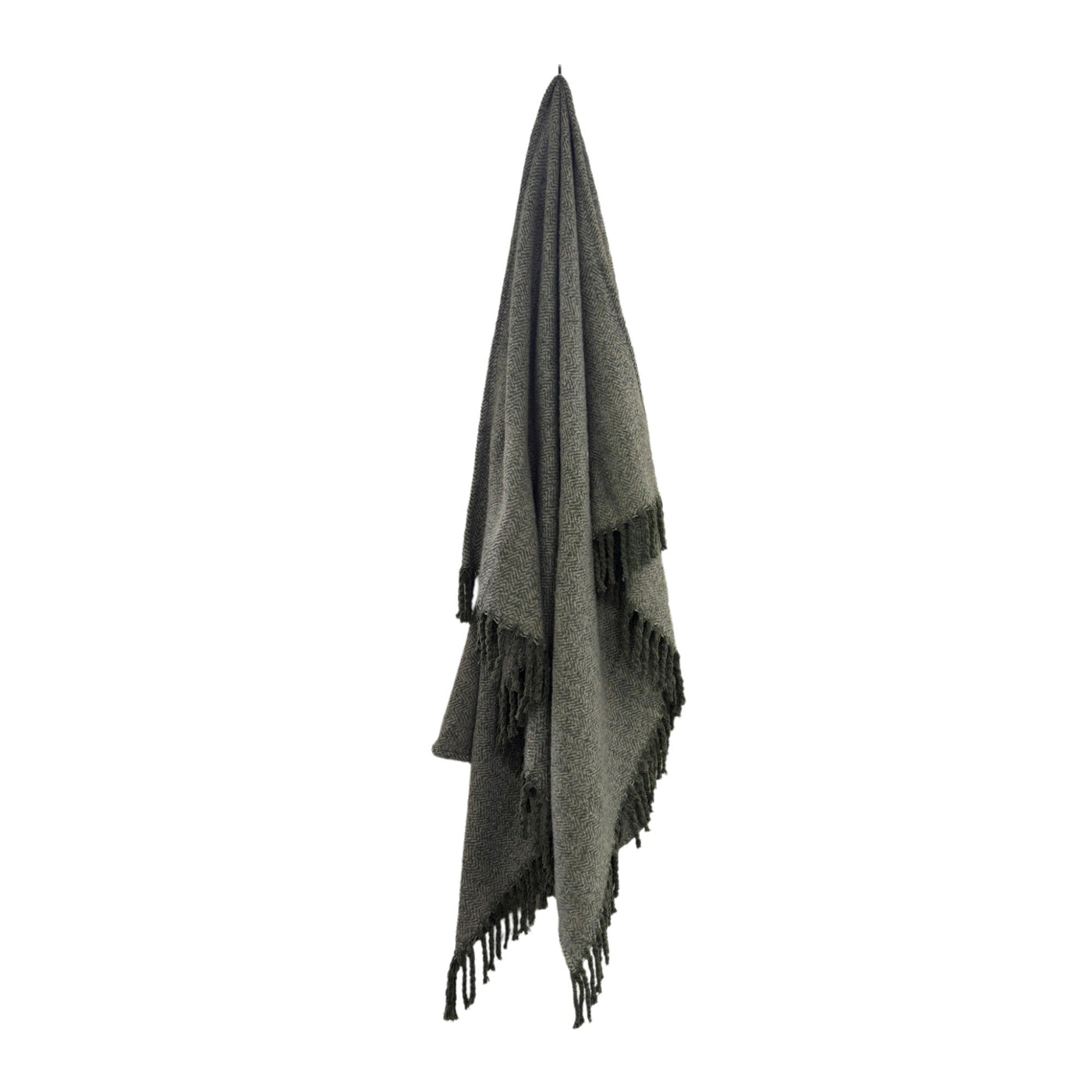 Alba Faux Mohair Throw 130 x 170cm Sage Green