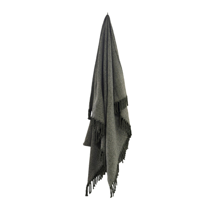 Alba Faux Mohair Throw 130 x 170cm Sage Green