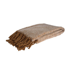 Alba Faux Mohair Throw 130 x 170cm Toffee