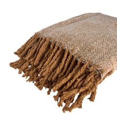 Alba Faux Mohair Throw 130 x 170cm Toffee