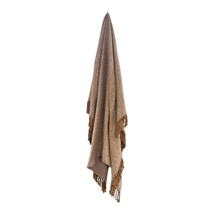 Alba Faux Mohair Throw 130 x 170cm Toffee