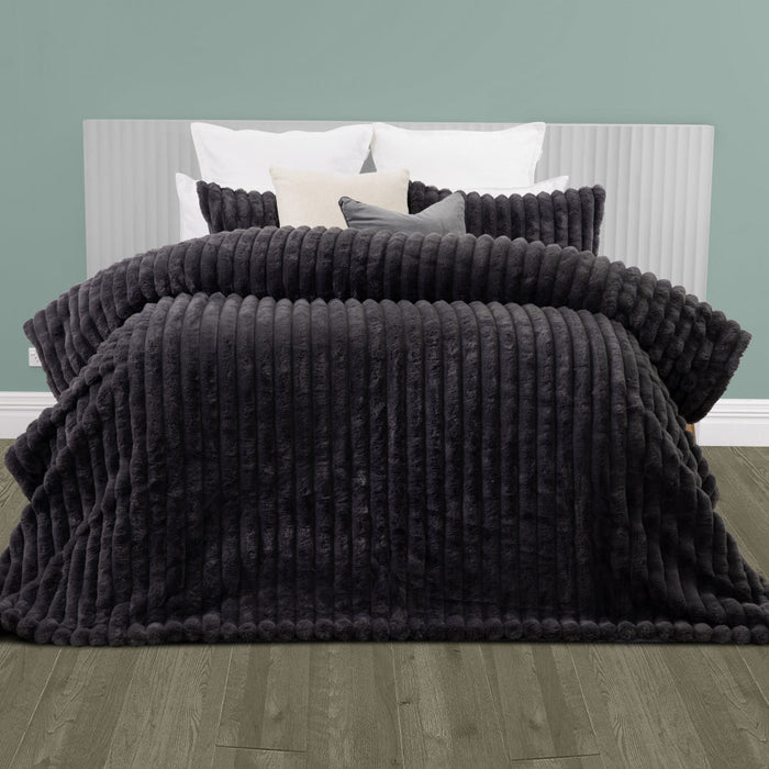 Arna Comforter Queen Charcoal