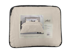 Arna Fleece Comforter Queen 240x240cm + 2 Pillowcases 48x73cm Coconut Milk