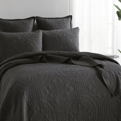 Asher Jacquard Coverlet Set Grey