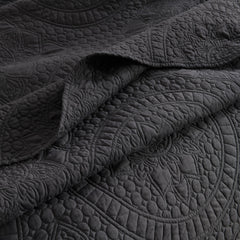 Asher Jacquard Coverlet Set Grey