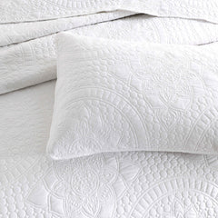 Asher Jacquard Coverlet Set White