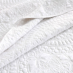 Asher Jacquard Coverlet Set White
