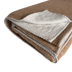 Atelier Blanket Throw 130 x 180cm Brown & White