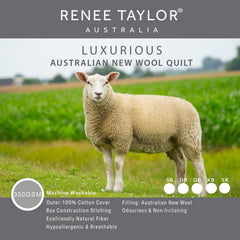 Luxurious Australian New Wool Quilt 350 GSM