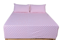 Blush Medallion Pure Cotton Fitted Sheet Combo