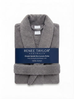 Chalet Robe Quick Dry Terry Cotton Fossil