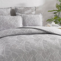 Bengali Jacquard Quilt cover Set Silver