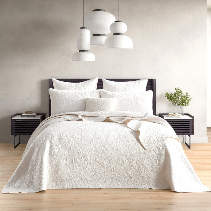 Berlin Jacquard Coverlet Set Stone