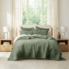 Blake Velvet Coverlet Set Military