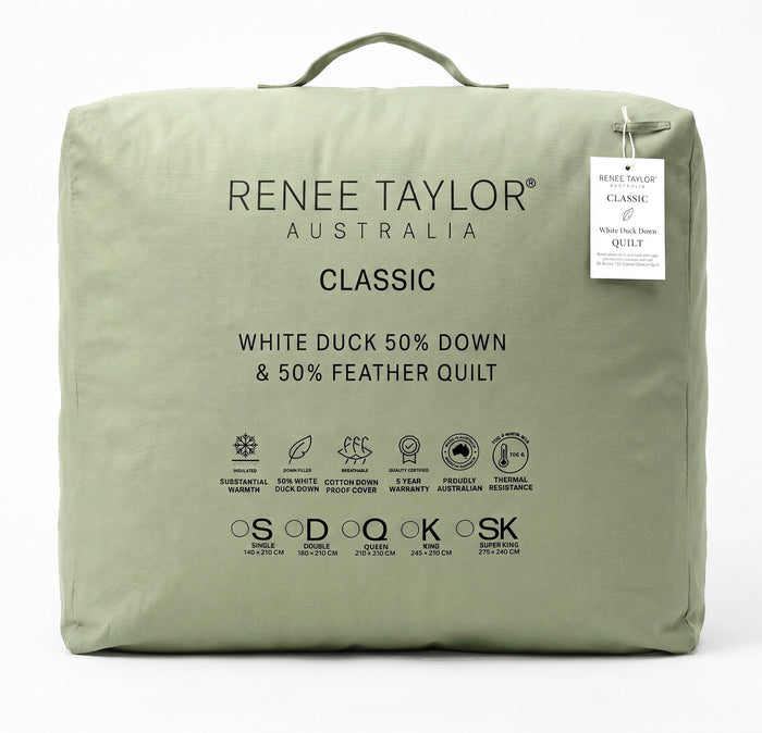 Classic 50% White Duck Down Quilt