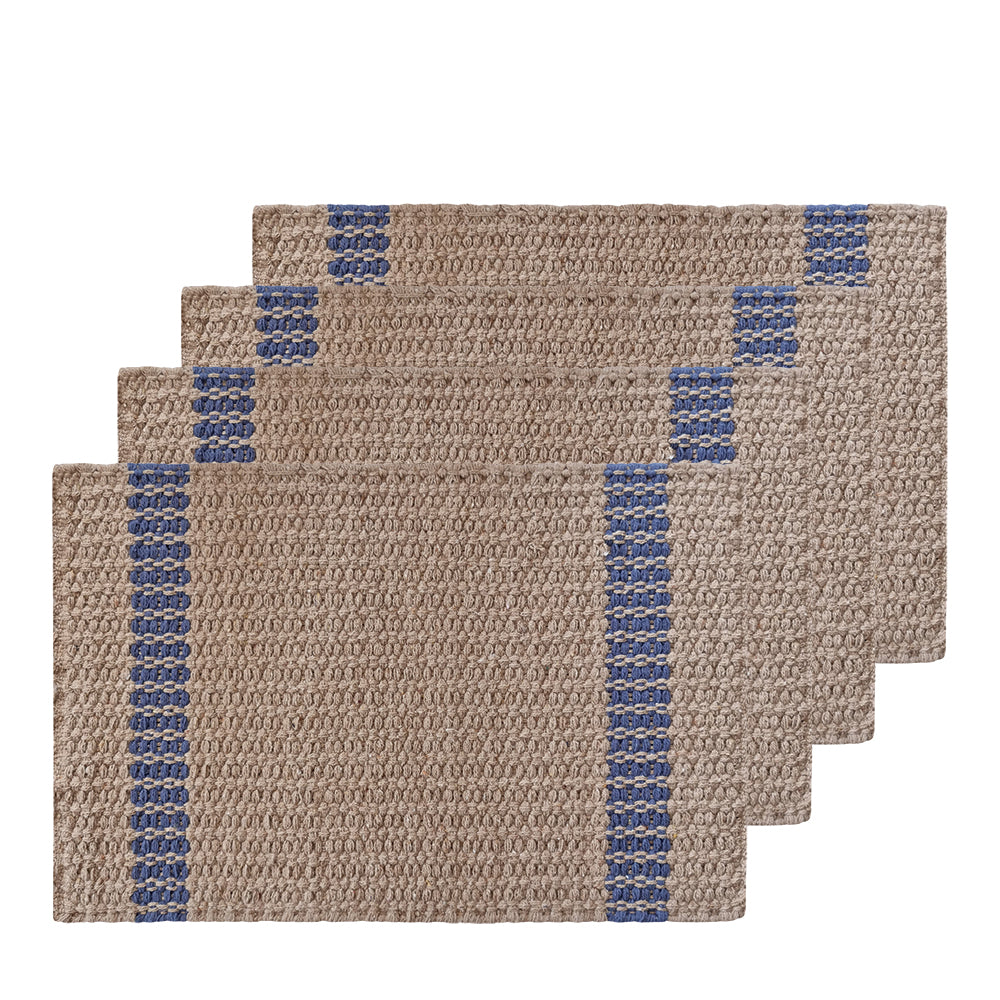 Conner Jute Placemat 4 pack 33 x 48 cm Navy