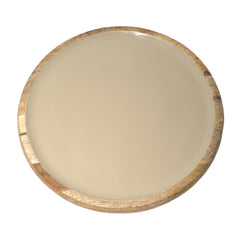 Corinne Circular Tray 35x35x3cm Light Taupe