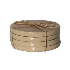 Corinne Coasters 4pk 10x10x1cm Light Taupe