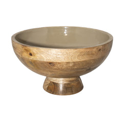 Corinne Pedestal Bowl 35x35x21cm Light Taupe