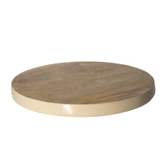 Corinne Round Serving Tray Small 26x26x2cm Light Taupe