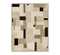 Facade Framed Canvas 70 x 90 x 4cm Beige & Black Multi