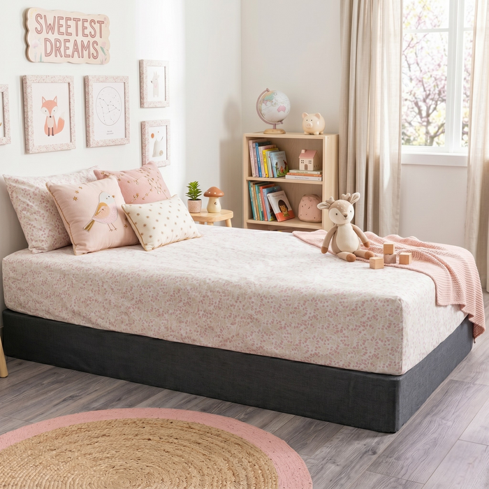 Kids Flannelette Egyptian Cotton Fitted & Pillowcase Set Bloomsbury