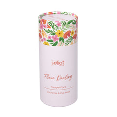 Fleur Darling Eyemask and Scrunchie Pamper Pack Pink & Yellow Floral Multi