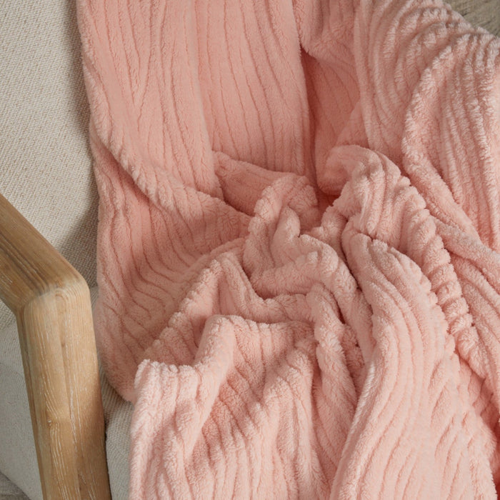 Fleur Darling Fluffy Blanket Soft Pink
