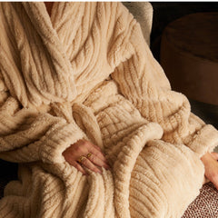 Fleur Darling Fluffy Robe Beige