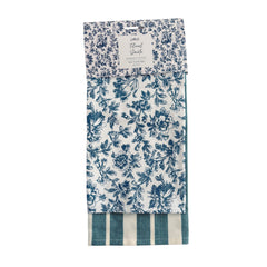 Floral Sonata 2pk Tea Towel Set 50 x 70 cm Blue