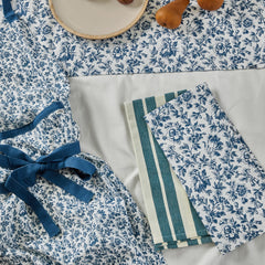 Floral Sonata 2pk Tea Towel Set 50 x 70 cm Blue
