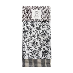 Floral Sonata 2pk Tea Towel Set 50 x 70 cm Charcoal