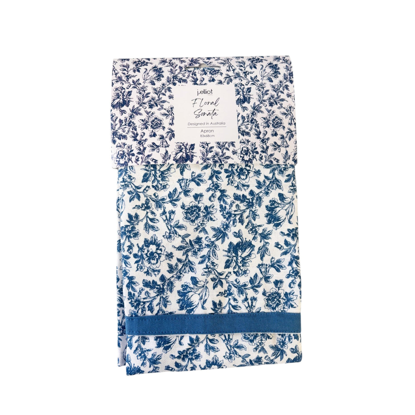 Floral Sonata Apron Blue