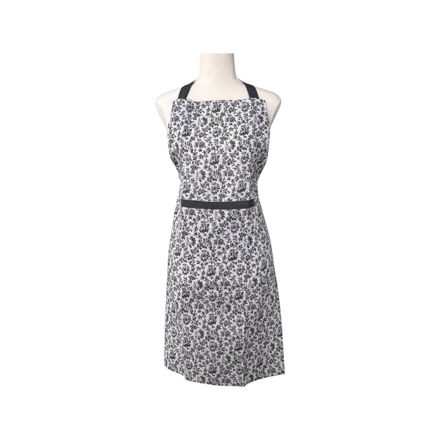 Floral Sonata Apron Charcoal