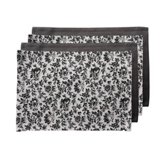 Floral Sonata Reversible Placemats Set of 4 33x48cm Charcoal