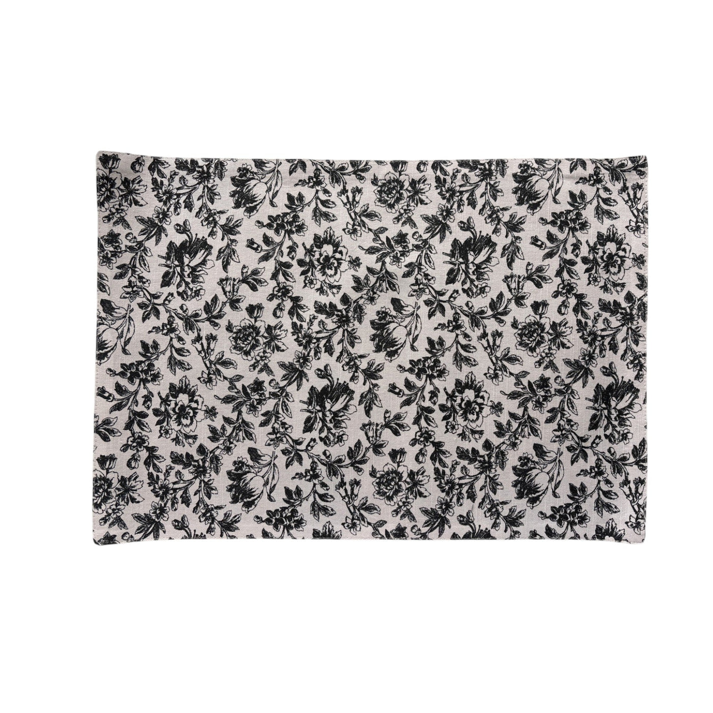 Floral Sonata Reversible Placemats Set of 4 33x48cm Charcoal