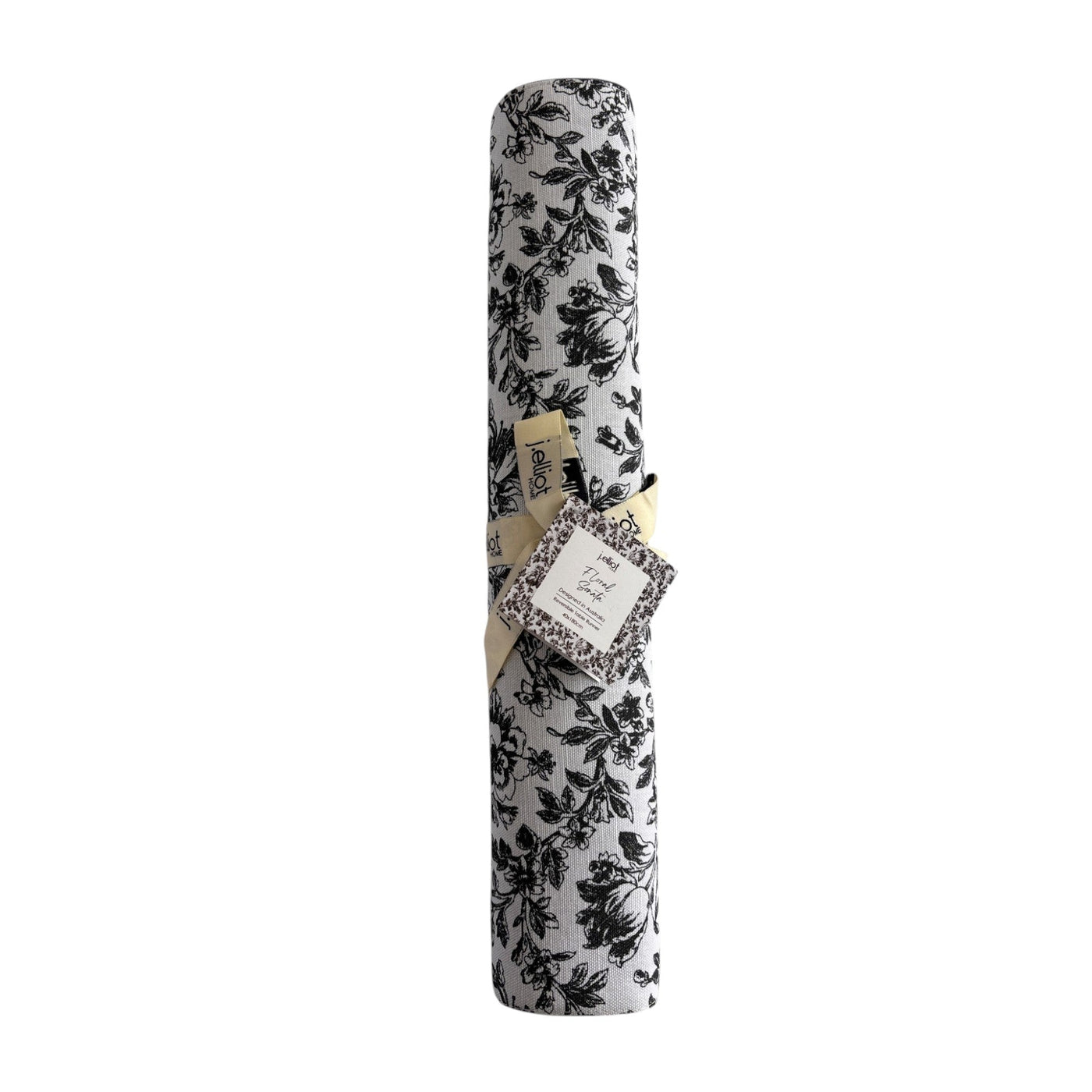 Floral Sonata Reversible Runner 40x180cm Charcoal
