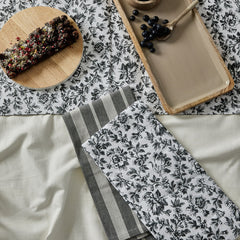 Floral Sonata Reversible Runner 40x180cm Charcoal
