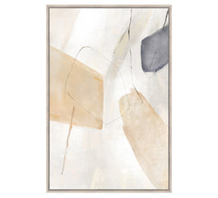 Franz Framed Canvas 60 x 90 x 4cm Beige & White Multi