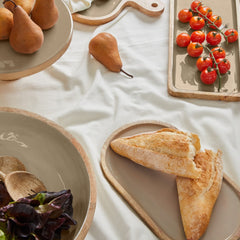 Corinne Oval Serving Tray 35x20x2cm Light Taupe