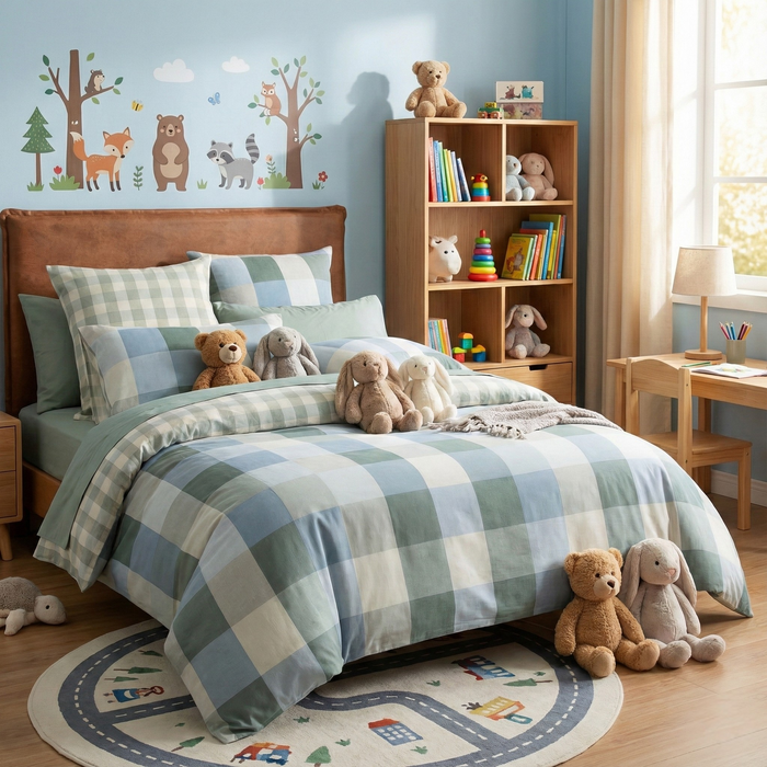 Kids Jackson Check Quilt Cover Set