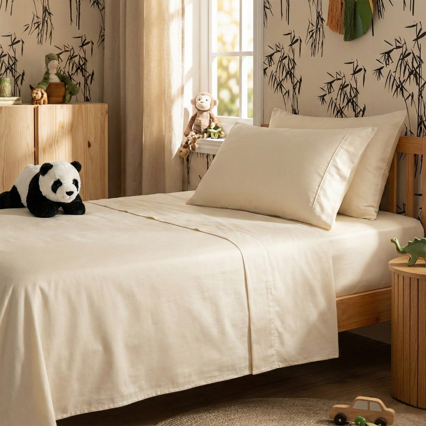 Kids Bamboo Cotton sheets 500 TC set Dove