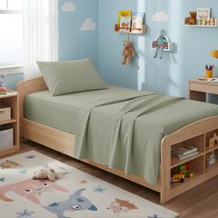 Kids Egyptian Cotton Sheet Set Basil